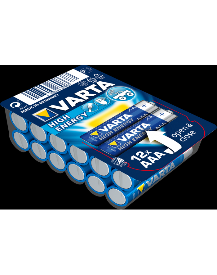 Varta High Energy LR03-AAA, alkaliczna, 1.5V, sztuk 12 (04903-301-112) główny