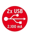 Brennenstuhl Desktop-Power USB-Charger - 2x USB - 1.8m - 2100 mAh - nr 12
