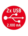 Brennenstuhl Desktop-Power USB-Charger - 2x USB - 1.8m - 2100 mAh - nr 12