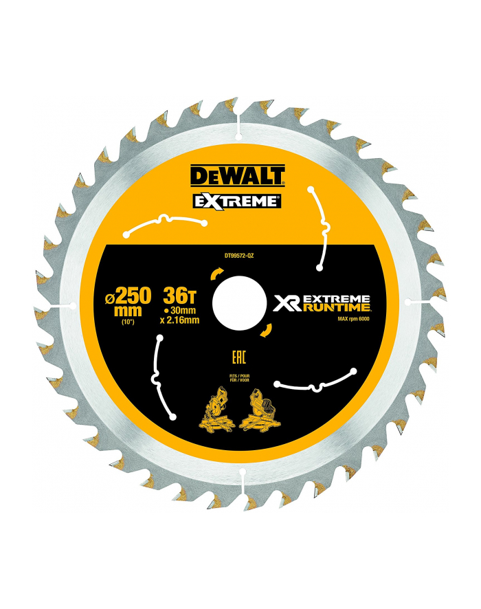 DeWalt DT99572, 250mm / 30mm główny