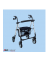 Podpórka rehabilitacyjna 4-kołowa aluminiowa PRESTIGE srebrna - nr 1