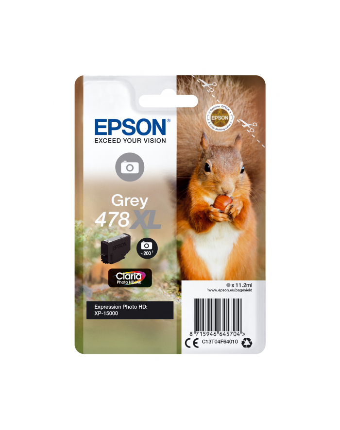 Tusz Epson grey RF+AM | 478XL | 11.2ml | Claria Photo HD główny
