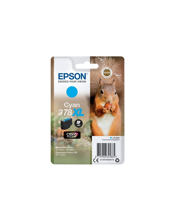 Tusz Epson cyan RF+AM | 378XL | 9.3 ml | Claria Photo HD główny