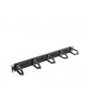 Organizer kabli 19'' 1U Panel szczotkowany Typ B czarny - nr 6