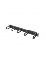 Organizer kabli 19'' 1U Panel szczotkowany Typ B czarny - nr 9