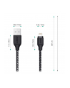CB-AL2 Black nylonowy szybki kabel Quick Charge Lightning-USB | 2m | certyfikat MFi Apple - nr 11