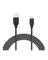CB-AL2 Black nylonowy szybki kabel Quick Charge Lightning-USB | 2m | certyfikat MFi Apple - nr 12