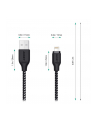 CB-AL2 Black nylonowy szybki kabel Quick Charge Lightning-USB | 2m | certyfikat MFi Apple - nr 5