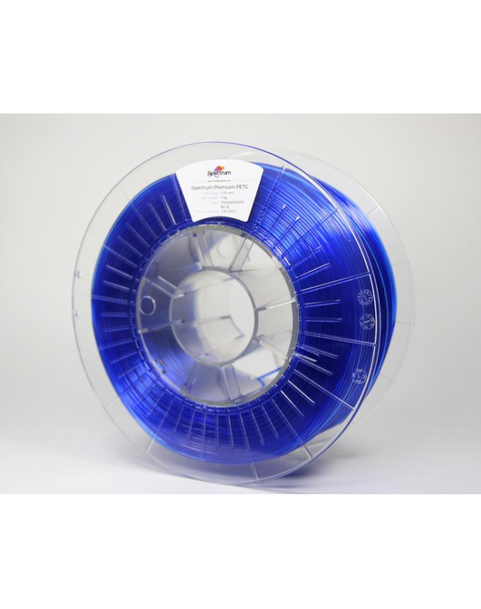 Filament SPECTRUM / PETG / TRANSPARENT BLUE / 1,75 mm / 1 kg główny