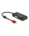 Delock Adapter mini Displayport 1.2 męski->VGA/HDMI/DVI żeński 4K pasywne czarny - nr 12