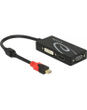 Delock Adapter mini Displayport 1.2 męski->VGA/HDMI/DVI żeński 4K pasywne czarny - nr 14