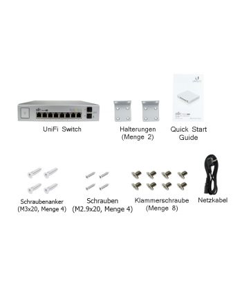 Ubiquiti US-8-150W 8-port + 2xSFP Gigabit PoE+ or 24V passive 150W UniFi switch