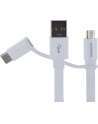Kabel AP55S USB -MicroUSB +USB-C White - nr 18