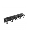 Organizer kabli 19'' 2U Panel szczotkowany Typ B czarny - nr 8