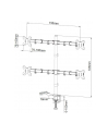 Uchwyt nabiurkowy na 4 monitory 13-27cali 4x10kg, czarny - nr 14