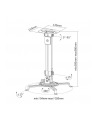 Ramię sufitowe do projektora 38-58cm, 13,5kg, srebrny - nr 3