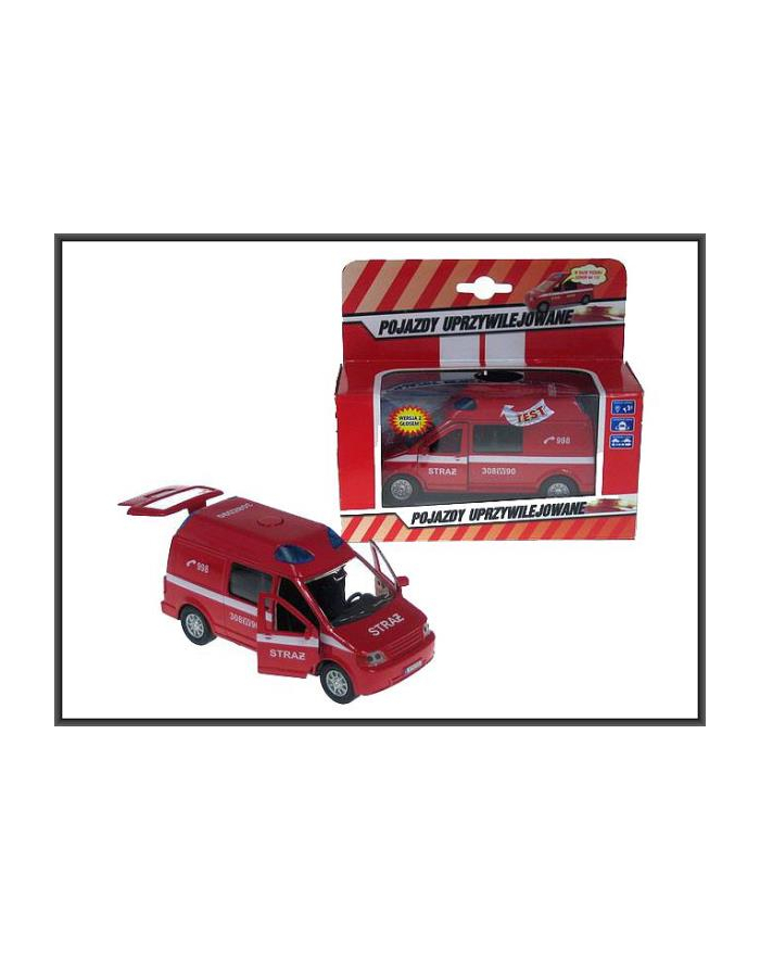 hipo Auto Van Straz pożarna z dźwiękiam 14cm pudełko główny