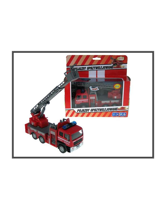 Wóz strażacki z dźwiękiem 14cm pudełko HIPO główny