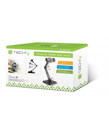 techly Ramię biurkowe/ścienne do Tabletu i iPad 4,7-12cali regulowane  czarne