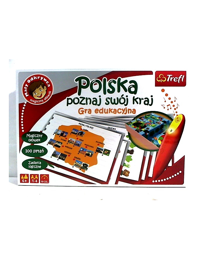 Polska poznaj swój kraj Mały Odkrywca i magiczny ołówek 01606 gra Trefl główny