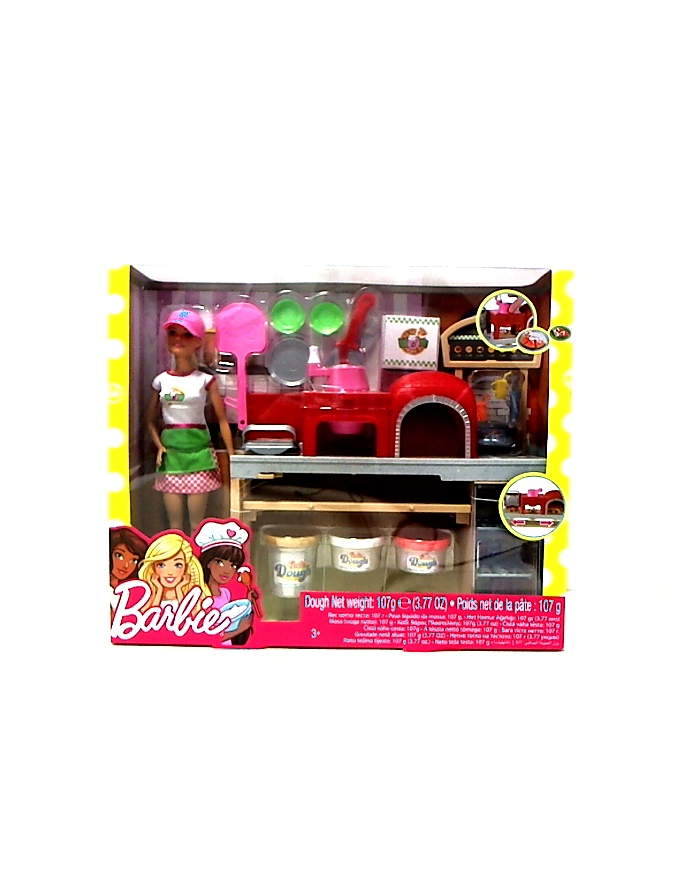 Barbie Pizzeria zestaw z lalką FHR09 p3 MATTEL główny