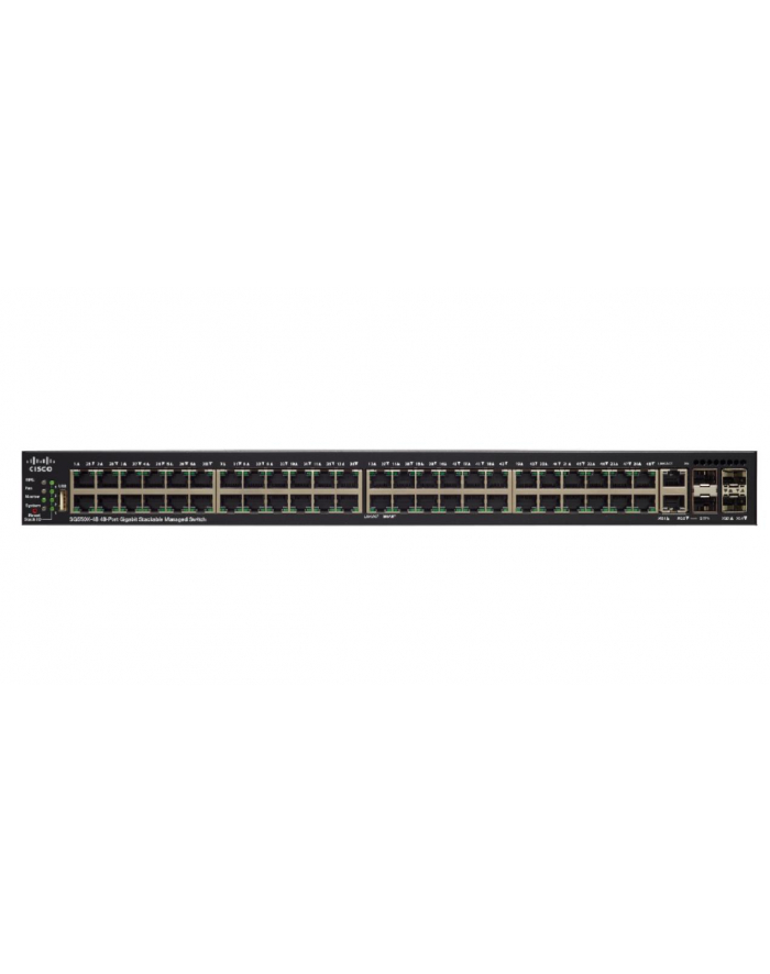 cisco SG550X-48 switch 48x1GbE 2xCombo(RJ45-10GbE/SFP+) 2xSFP+  stack SG550X-48-K9-EU główny