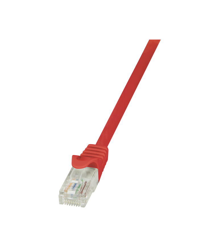 logilink Patch Cable CAT.5e U/UTP, 0,25m, czerwony główny