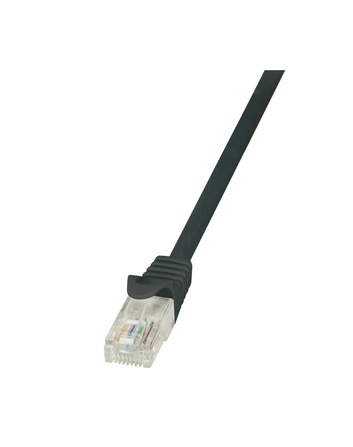 logilink Patch Cable CAT.5e U/UTP, 0.5m, czarny główny