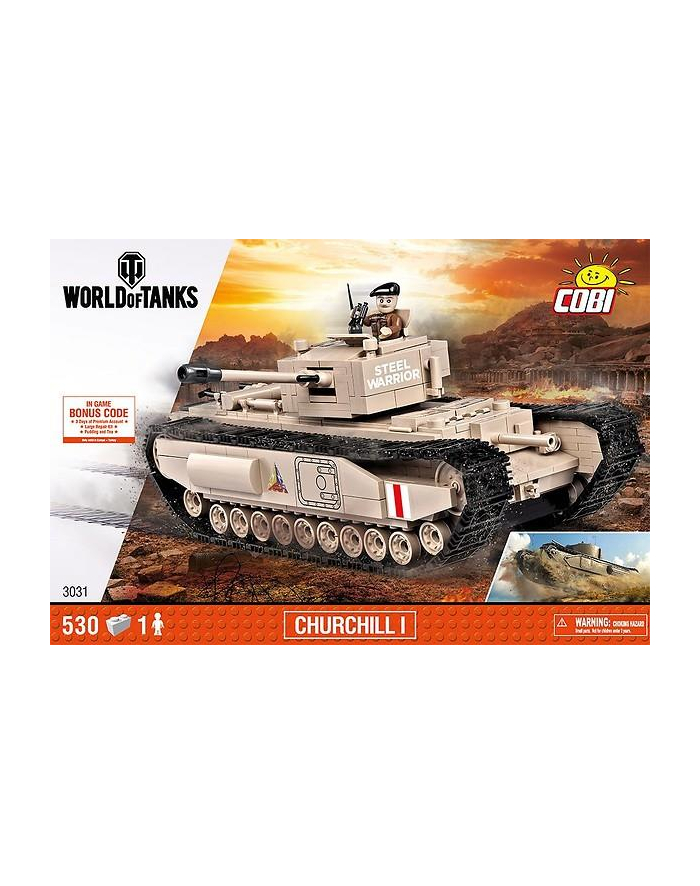 COBI 3031 Small Army WoT Czołg Churchill I 530kl główny