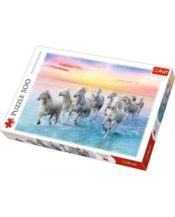 Puzzle 500el - Białe konie w galopie 37289 TREFL