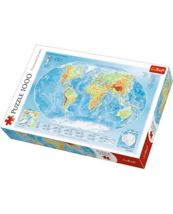 Puzzle 1000el - Mapa fizyczna świata 10463 TREFL