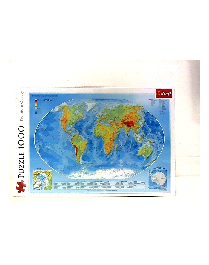 Puzzle 1000el - Mapa fizyczna świata 10463 TREFL główny