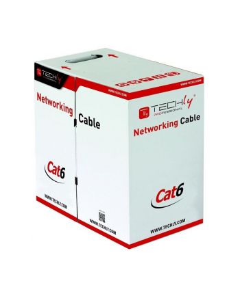 techly Kabel instalacyjny skrętka UTP Cat6 4x2 drut CCA 305m szary
