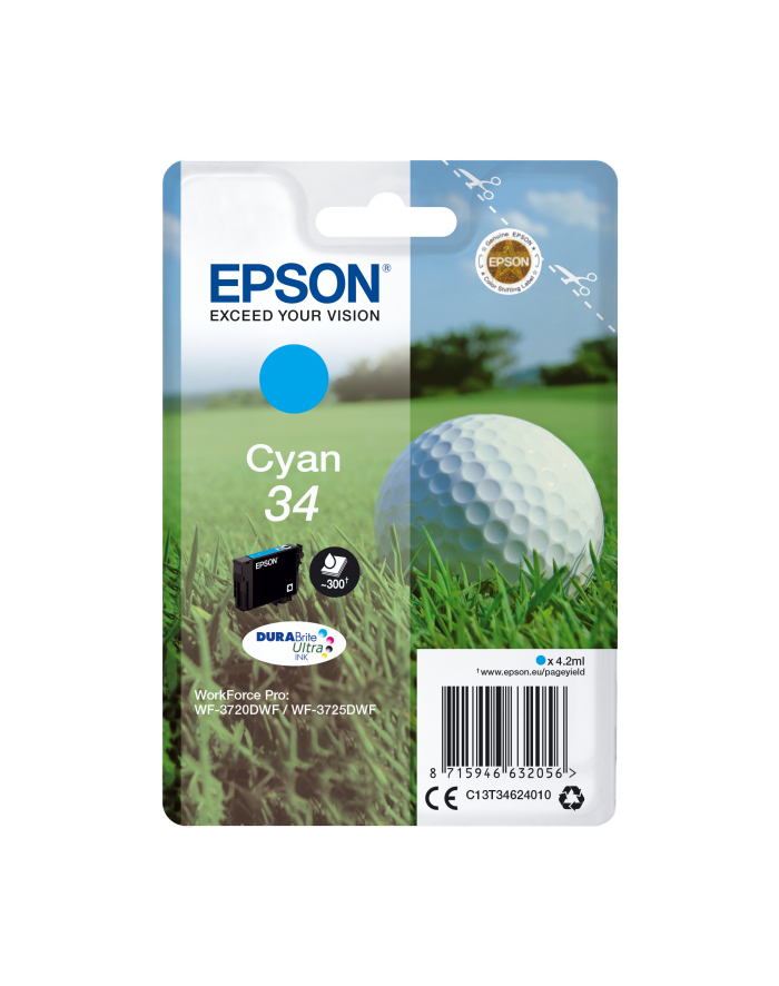 Golf ball Singlepack Epson Cyan 34 DURABrite Ultra | 4,2 ml główny