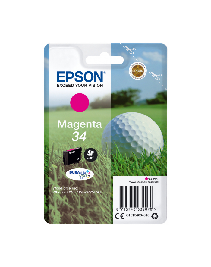 Golf ball Singlepack Epson Magenta 34 DURABrite Ultra | 4,2 ml główny