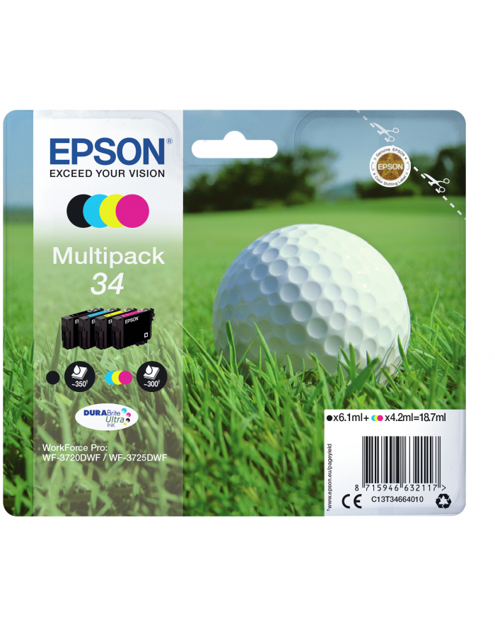 Golf ball Multipack Epson 4-colours 34 DURABrite Ultra | 18,7 ml główny