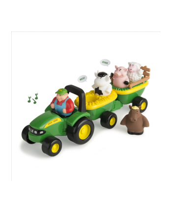 TOMY dźwiękowy traktor ze zwierzątkami 34908