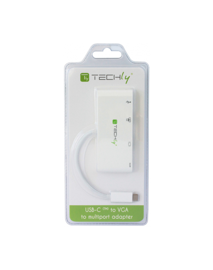 Techly USB-C 3.1 multiport adapter -> VGA/Gigabit RJ45/USB-A/USB-C PD white główny