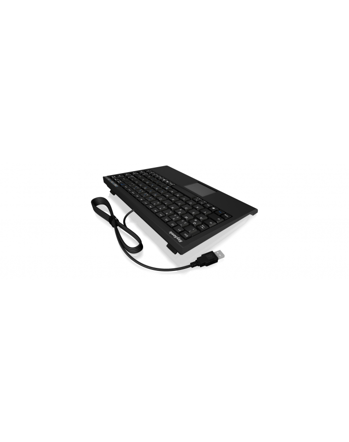 RaidSonic IcyBox KeySonic mini klawiatura, PS/2, USB 2.0, Czarna główny
