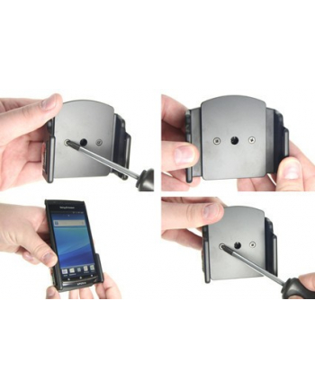 brodit Uchwyt regulowany do smartfonów w futerale lub obudowie o wymiarach: 62-77 mm (szer.), 6-10 mm (grubość)