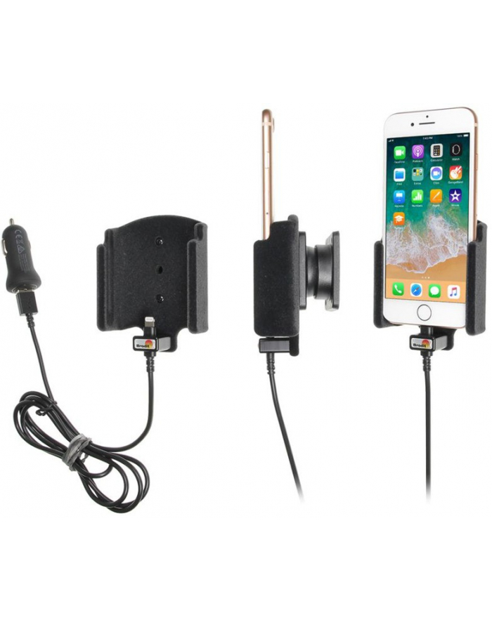 brodit Uchwyt do Apple iPhone 8 z wbudowanym kablem USB oraz ładowarką samochodową główny