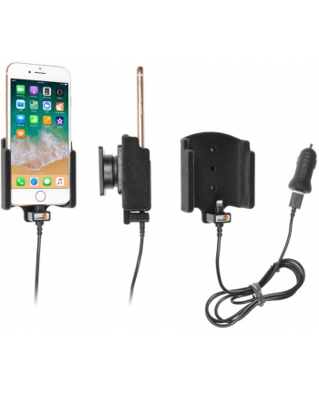 brodit Uchwyt do Apple iPhone 8 z wbudowanym kablem USB oraz ładowarką samochodową