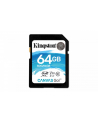 kingston SD  64GB Canvas Go 90/45MB/s CL10 U3 V30 - nr 1