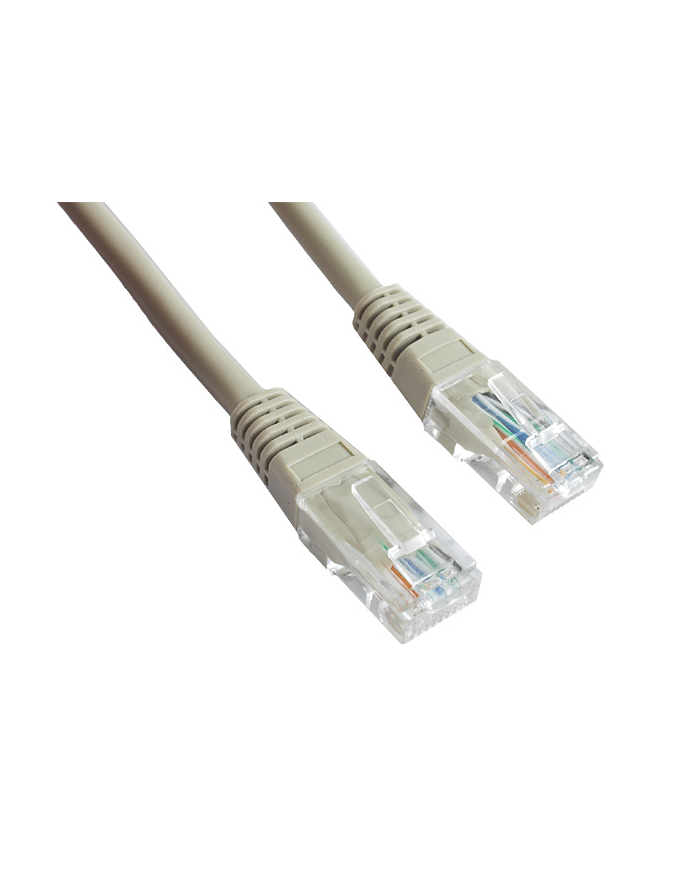 Patch cord kat.5e osłonka zalweana 30M szary główny