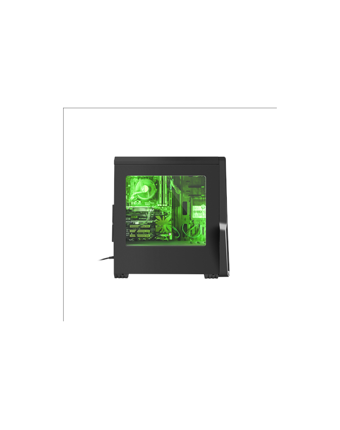 natec Obudowa Genesis Titan 800 USB 3.0 z oknem zielone podświetlenie główny
