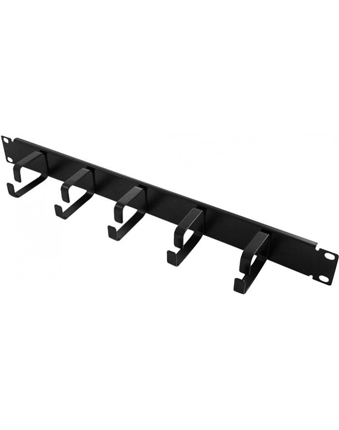 logilink Organizer okablowania 19', 1U, 5 uchwytów, czarny główny