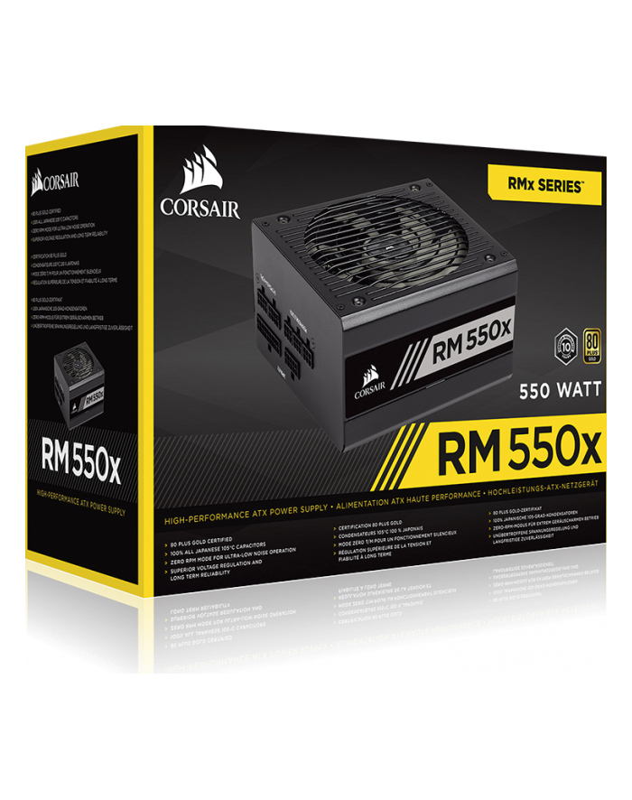 Corsair zasilacz RMx Series RM550x 550W, 80 PLUS Gold, modularny, 135mm główny