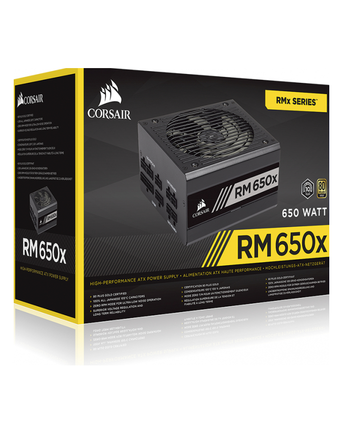 Corsair zasilacz RMx Series RM650x 650W, 80 PLUS Gold, modularny, 135mm główny