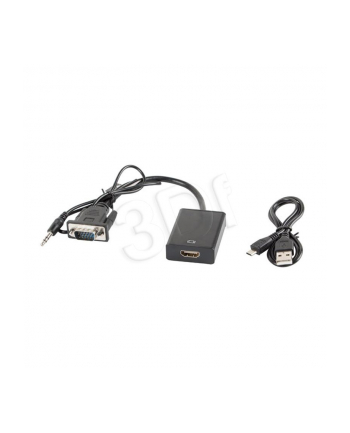 lanberg Adapter VGA(M) + Audio -> HDMI(Ż)
