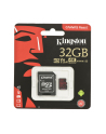 kingston microSD  32GB Canvas React 100/70MB/s adapter U3 UHS-I V30 A1 - nr 34
